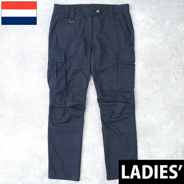 オランダ ポリス カーゴパンツ SCRATCH ネイビー レディース USED PP432NN ズボ...