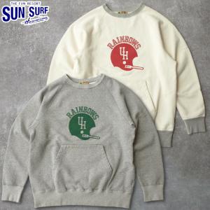 10%OFF！■SUNSURF サンサーフ #SS69597 長袖 クルーネック ポケット スウェットシャツ『RAINBOWS』メンズ 男性 トップス ロングスリーブ スエット カジュアル