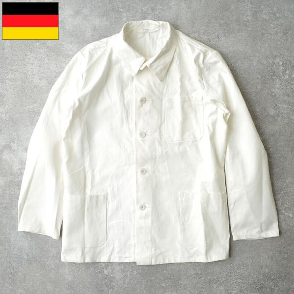 ドイツ軍 60s ワークジャケット ホワイト デッドストック BW コットンツイル ワークウェア ワ...