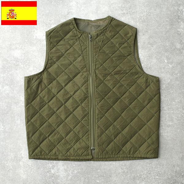 スペイン軍 キルティング ライナーベスト オリーブ USED JV037UN 陸軍 ARMY 薄手 ...