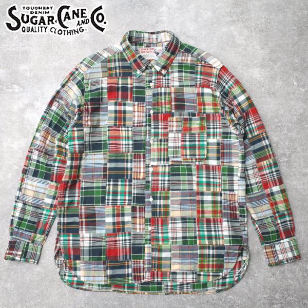 SUGARCANE シュガーケーン #SC29736 長袖 インディア マドラスチェック パッチワー...