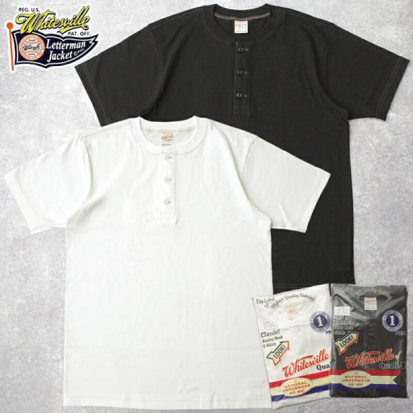 WHITESVILLE ホワイツビル #WV79681 半袖 ヘンリーネック Tシャツ 1枚入り パ...