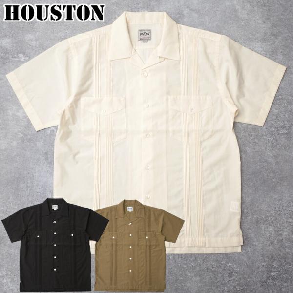 HOUSTON ヒューストン #41305 半袖 キューバシャツメンズ 男性 トップス ショートスリ...