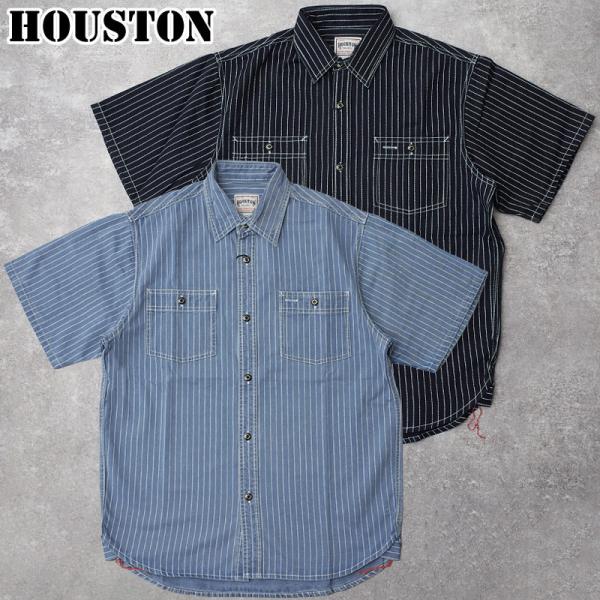 HOUSTON ヒューストン #41349 半袖 ウォバッシュ ワークシャツメンズ 男性 トップス ...