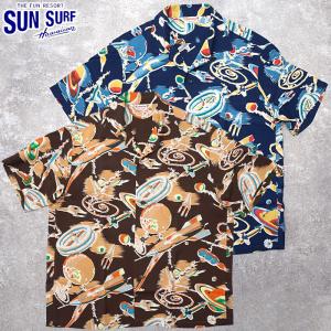 SUNSURF サンサーフ #SS29601 長袖 レーヨン アロハシャツ『
