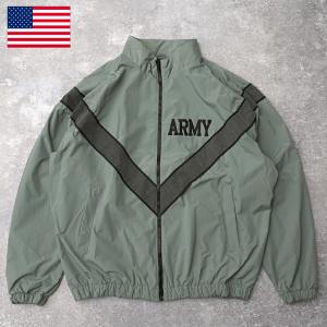 米軍 U.S.ARMY IPFU トレーニング ジャケット グレー デッドストック 陸軍 トレーニングウエア フィットネス ウインドブレーカー スポーツ 運動 ジャンパー