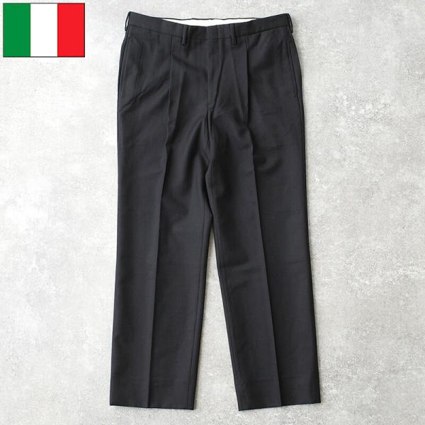 イタリア財務警察 Guardia di Finanza ドレスパンツ ウールツイル ネイビー ジッパ...