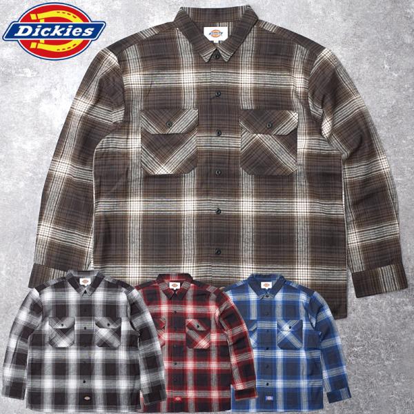 Dickies ディッキーズ #DC2049 長袖 チェック フランネルシャツメンズ 男性 トップス...