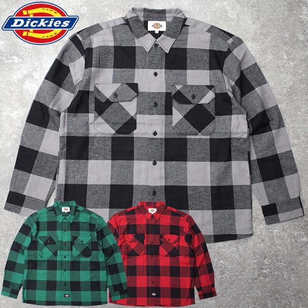 Dickies ディッキーズ #DC2053 長袖 チェック フランネルシャツメンズ 男性 トップス...