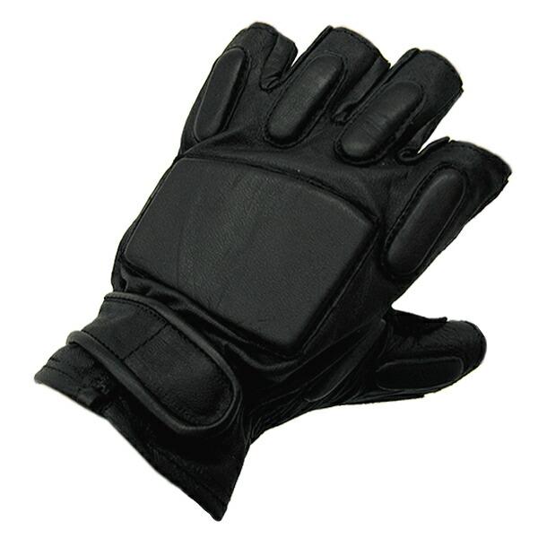 1点ならメール便可 YMCLKYオリジナル SWATタイプ黒革手袋 フィンガレス レザーグローブ G...