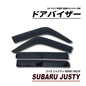 ジャスティ M900F M910F ドアバイザー スモークタイプ 固定用部品付属 3M社両面テープ施工済み｜seacross