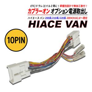 ハイエース バン 200系 電源取り出しカプラー オーディオ分岐 ナビ裏 カプラーオン ETC ドラレコ 常時電源 ACC電源 イルミネーション電源 爆買
