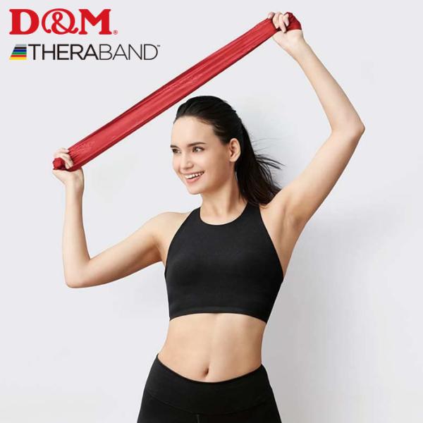 D&amp;M ディーエム セラバンド(THERABAND) 1m 強度レベル0 レッド #TBE-2(パケ...