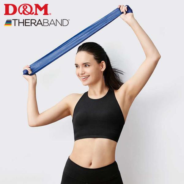 D&amp;M ディーエム セラバンド(THERABAND) 1m 強度レベル+2 ブルー #TBE-4(パ...