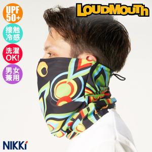 LOUDMOUTH ラウドマウス ネックゲイター LOUD MASK BUFF バフタイプマスク/フェイスカバー 接触冷感 770-921-020:Shagadelic Black(パケット便送料無料)