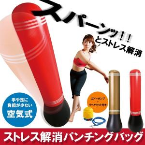 ストレス解消パンチングバッグ エアーポンプ付き(エクササイズ/ダイエット/体幹)