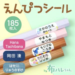 鉛筆用 お名前シール 大容量 名入れシール 入学準備 小学校 ネーム キャラクター 布ハレちゃん