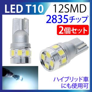 LED T10 12SMD 2835チップ 12V 白 T10 led ウェッジ メール便 送料無料｜sealovely777