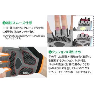 ハーフフィンガータイプ サイクルグローブ 春・...の詳細画像5