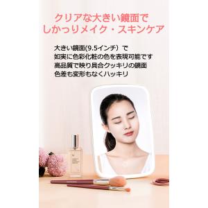 化粧鏡 LED付き ミラー LEDミラー 卓上...の詳細画像1