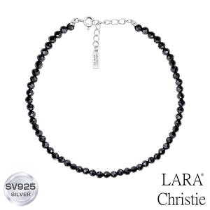 バングル ブレスレット メンズ シルバー シルバー925 シンプル おしゃれ ブランド ブラックスピネル b5059 LSC ララクリスティー