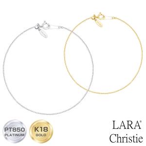 ブレスレット レディース ブランド ベネチアン チェーン プラチナ PT850 ゴールド K18 18金 幅0.8mm LPUC ララクリスティー