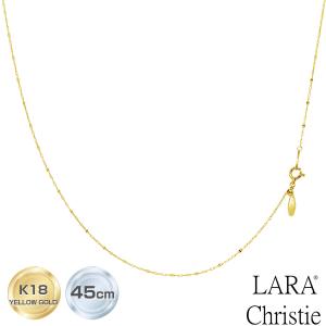 ネックレス チェーン 18金 最長45cm ペタル トビコマ5 約0.8g 幅1.1mm ゴールド K18 長さ調整可能 LCC ララクリスティー｜シアーズ公式ストア