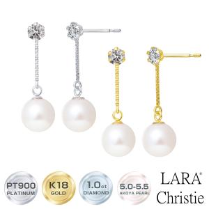 パール ピアス 18金 18k フープ 真珠 ベビー あこや本真珠 5-5.5mm k18