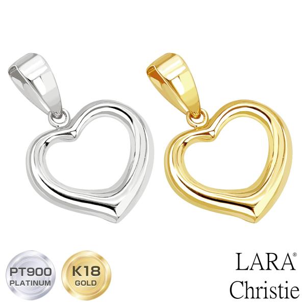 ネックレストップ ペンダントトップ ハート オープンハート レディース K18 18金 ゴールド プ...
