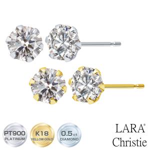18金 ダイヤピアス ホワイトゴールド WG 天然 ダイヤ 両耳0.4ct 片耳