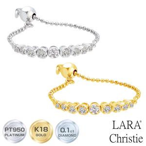 ララクリスティー エタニティ リング 指輪 レディース 18金 プラチナ ダイヤ 天然ダイヤモンド 0.1ct K18 プラチナム コレクション LARA Christie