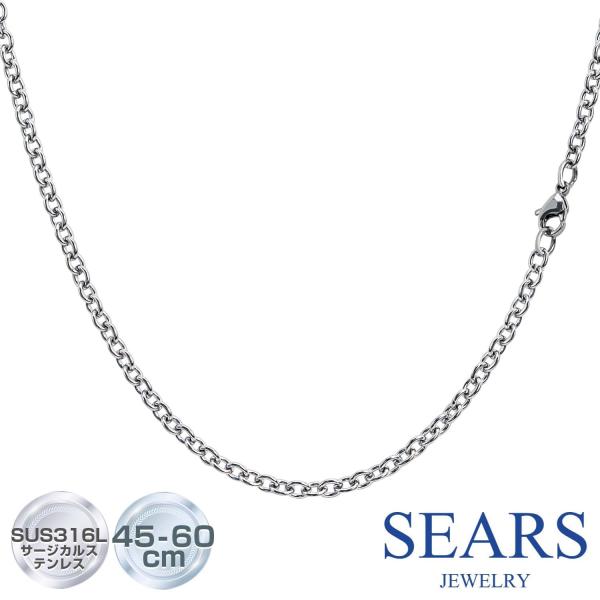 ネックレス チェーン チェーンのみ 長さ 45/50/55/60cm ステンレス メンズ レディース...