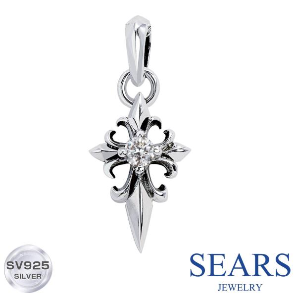 ペンダントトップ シルバー925 ネックレス クロス キュービックジルコニア メンズ レディース ユ...