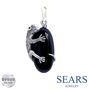 シルバーアクセサリー シルバー925 オニキス ペンダント ネックレス