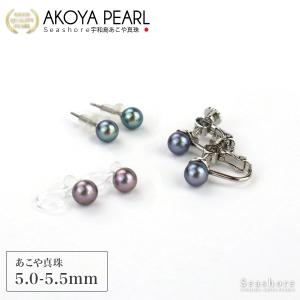真珠 ブラックパール ピアス イヤリング ノン...の詳細画像4