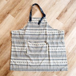 エプロン おしゃれ メンズ レディース 兼用 パッカブルエプロン アステカボーダー