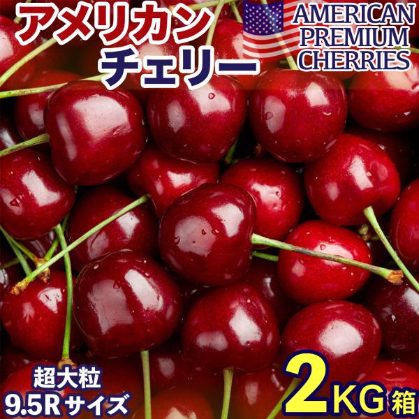 アメリカンチェリー 約2kg 超大粒 9.5row｜空輸 日本向け高糖度で濃厚な甘み 大粒チェリー｜...