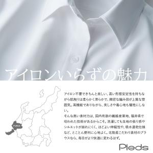 スーパーノーアイロンブラウス 長袖 無地 レデ...の詳細画像2