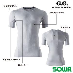 SOWA 半袖サポートシャツ 春夏 インナー ...の詳細画像2