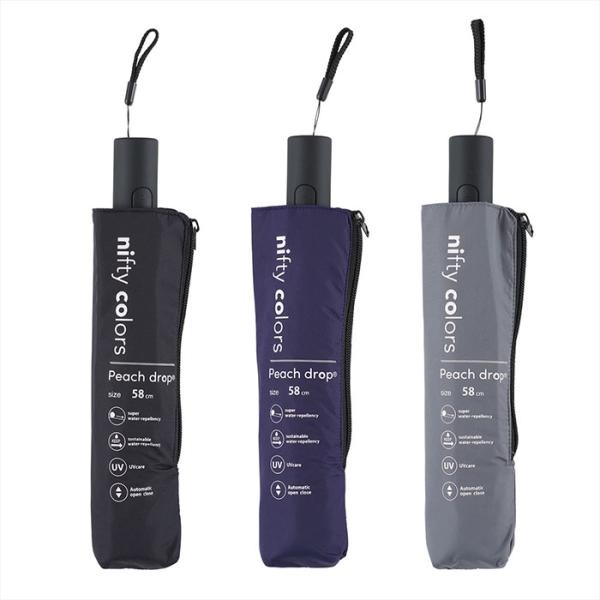 ピーチドロップオートマティックミニ58 5178 超撥水 折りたたみ傘 nifty colors 撥...