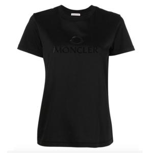 最新新品同様★ MONCLER 2025レディース　刺繍ロゴTシャツ　4S462 MONCLER（モンクレール） 並行輸入品 Tシャツ レディース 半袖 ロゴ