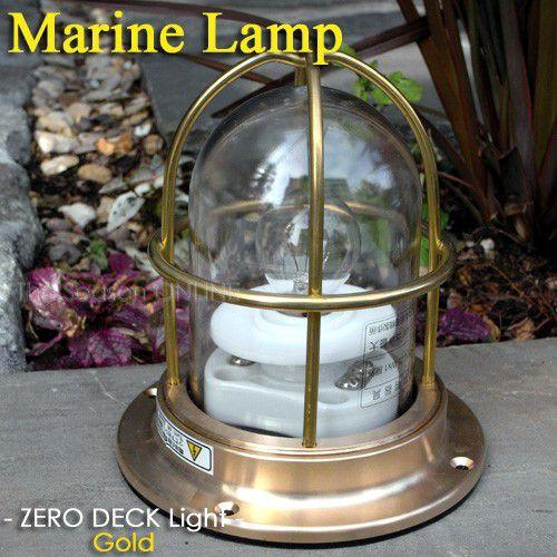 Marine Lamp　マリンランプ・ゼロデッキライトゴールド　（電球別売）