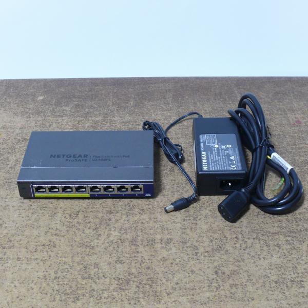中古】NETGEAR GS108PEv3 PoE対応/初期化済 /8ポートハブ/(ysnet0032