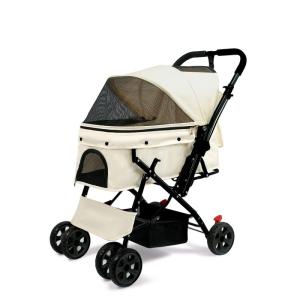 MOTASAN ペットカート 犬カート 対面両用 多頭 折りたたみ 収納 コンパクト 大開口 ストッパー 中型犬 小型犬 猫 2way 軽量