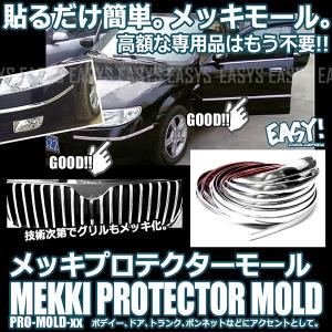 両面テープ メッキ モール プロテクター 保護 アクセント 簡単 バンパー ドア グリル トランク サイドステップ