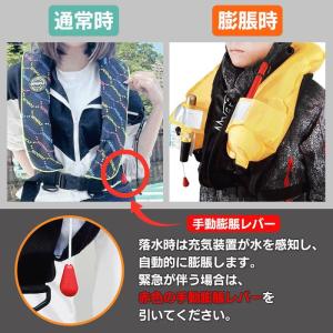 ライフジャケット 桜マーク 自動手動膨脹式 肩...の詳細画像3