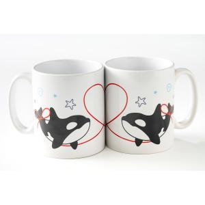 鴨川シーワールドオリジナル シャチペアマグカップの詳細画像1