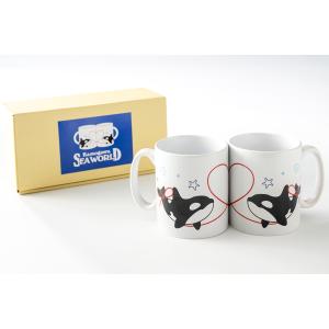 鴨川シーワールドオリジナル シャチペアマグカップの詳細画像2