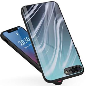 iPhone 7 Plus ケース/iPhone 8 Plus ケース クリア 薄型 指紋防止対策 耐衝撃カバー 強化ガラス ハード ガラス