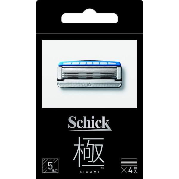 シック Schick 極 KIWAMI 替刃 (4コ入) 5枚刃 カミソリ 髭剃り